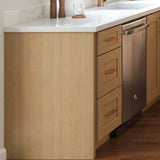 allen + roth Innsbrook 24-in W x 34.5-in H x 24-in D Rye 3-Drawer Base Fully Assembled Cabinet (Flat Panel Style)