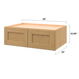 allen + roth Innsbrook 36-in W x 12.125-in H x 24-in D Rye Wall Fully Assembled Cabinet (Flat Panel Shaker Door Style)