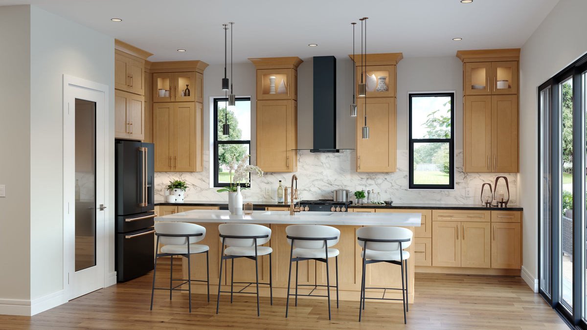allen + roth Innsbrook 21-in W x 34.5-in H x 24-in D Rye 1-Drawer Base Fully Assembled Cabinet (Flat Panel Shaker Style)