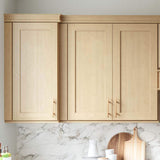 allen + roth Innsbrook 21-in W x 36.125-in H x 12-in D Rye Wall Fully Assembled Cabinet (Flat Panel Shaker Door Style)