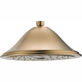 1-Spray 9.4 in. Single Wall Mount Fixed Rain Shower Head in Champagne Bronze - Super Arbor