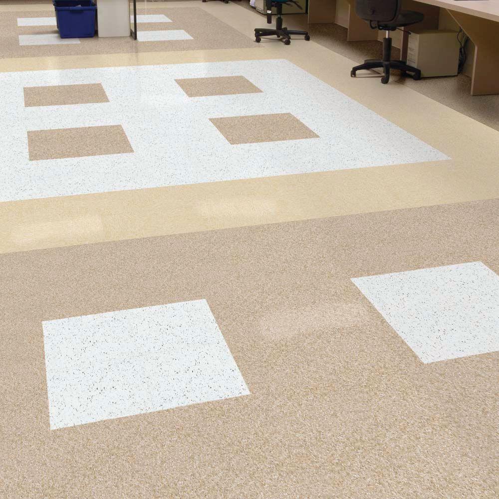 Armstrong Imperial Texture VCT 12 in. x 12 in. Cottage Tan Standard Excelon Commercial Vinyl Tile (45 sq. ft. / case) - Super Arbor
