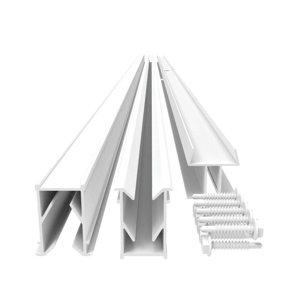 Freedom 78.88-in x 3.75-in White Aluminum Line Connector (5-Pack)