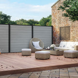 Freedom Alloy Mixed Material 6-ft H x 6-in W Gray Vinyl Privacy Fence Infill