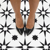 FloorPops Black 12-in x 12-in Water Resistant Peel and Stick Vinyl Tile Flooring (20-sq ft)
