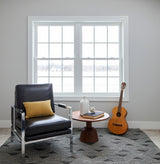 Pella 150 Series New Construction 35-1/2-in x 65-1/2-in White Vinyl Low-E Argon Double Hung Window with Grids, Full Screen Included
