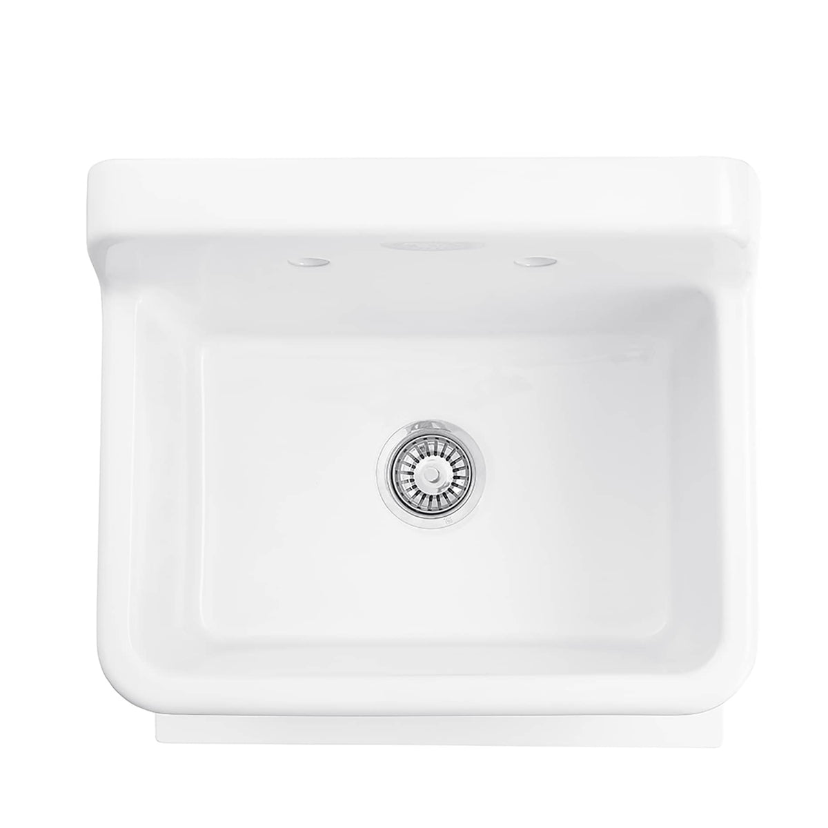 allen + roth White Wall Mount Utility Tub with Drain - 23.98-in x 18.98-in