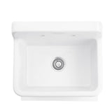 allen + roth White Wall Mount Utility Tub with Drain - 23.98-in x 18.98-in