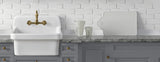 allen + roth White Wall Mount Utility Tub with Drain - 23.98-in x 18.98-in