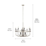 Kichler Capitol Hill 12-Light Brushed Nickel Traditional Chandelier