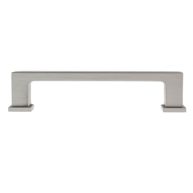 Sumner Street Home Hardware Chelsey 4-in (102mm) Center to Center Satin Nickel Rectangular Bar Drawer Pull