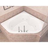 Beryl 5 ft. Acrylic Corner Drop-in Whirlpool Bathtub in White - Super Arbor