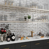 Apollo Tile Silver 3-in x 12-in Glossy Glass Brick Wall Tile (5-sq. ft/ Carton)
