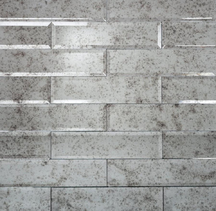 Apollo Tile Silver 3-in x 12-in Glossy Glass Brick Wall Tile (5-sq. ft/ Carton)