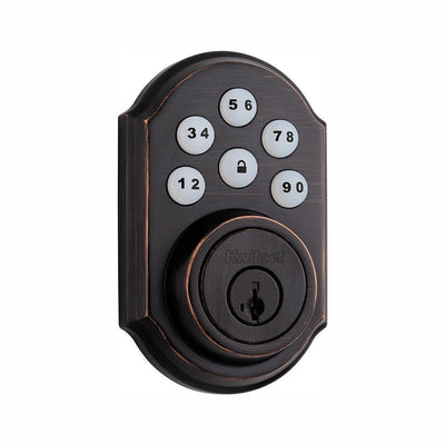 Z-Wave SmartCode 910 Venetian Bronze Single Cylinder Electronic Deadbolt Featuring SmartKey Security - Super Arbor