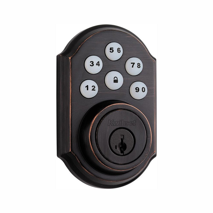 Z-Wave SmartCode 910 Venetian Bronze Single Cylinder Electronic Deadbolt Featuring SmartKey Security - Super Arbor