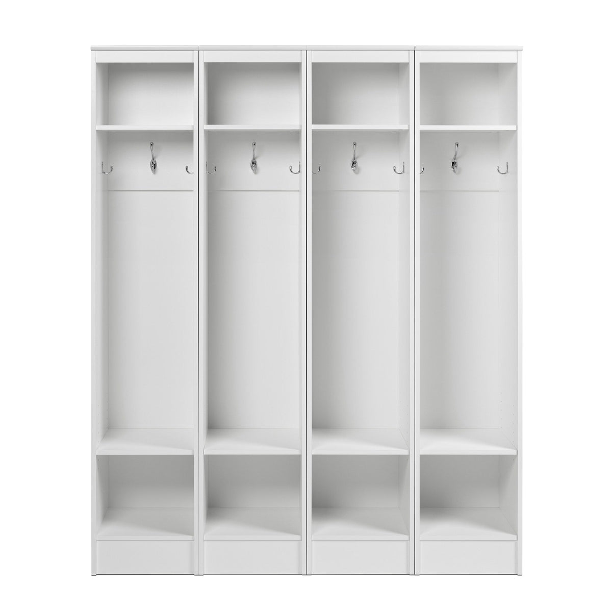 Prepac Entryway Modern 59-in White Composite Hall Tree