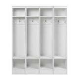 Prepac Entryway Modern 59-in White Composite Hall Tree