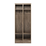 Prepac Entryway Modern 29.5-in Drifted Gray Composite Hall Tree