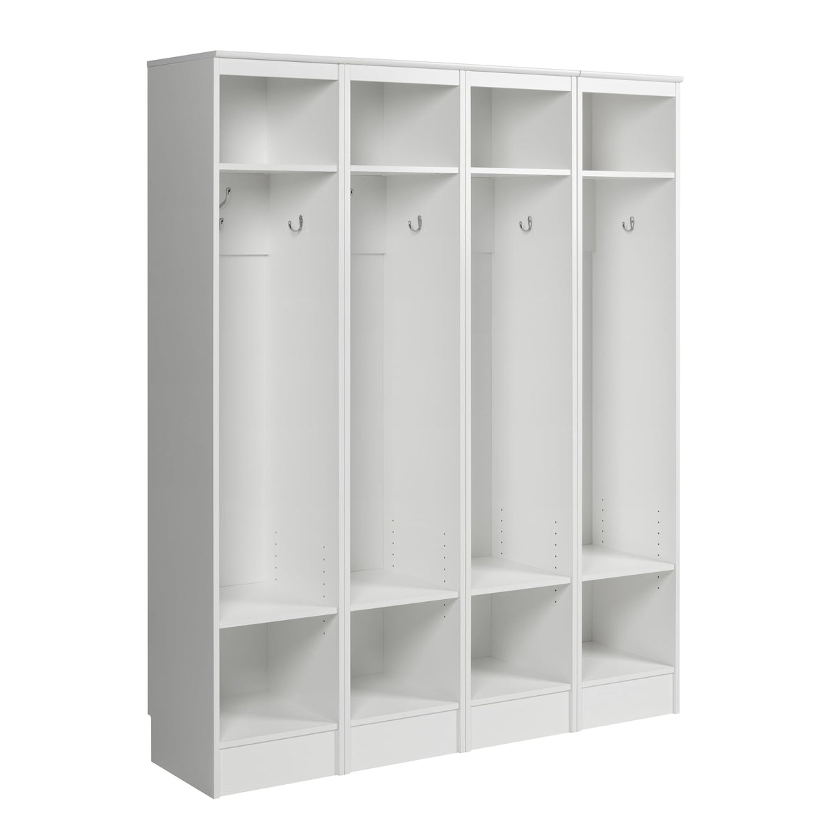 Prepac Entryway Modern 59-in White Composite Hall Tree
