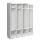 Prepac Entryway Modern 59-in White Composite Hall Tree