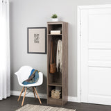 Prepac Entryway Modern 14.75-in Drifted Gray Composite Hall Tree