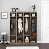 Prepac Entryway Modern 14.75-in Drifted Gray Composite Hall Tree