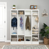 Prepac Entryway Modern 59-in White Composite Hall Tree