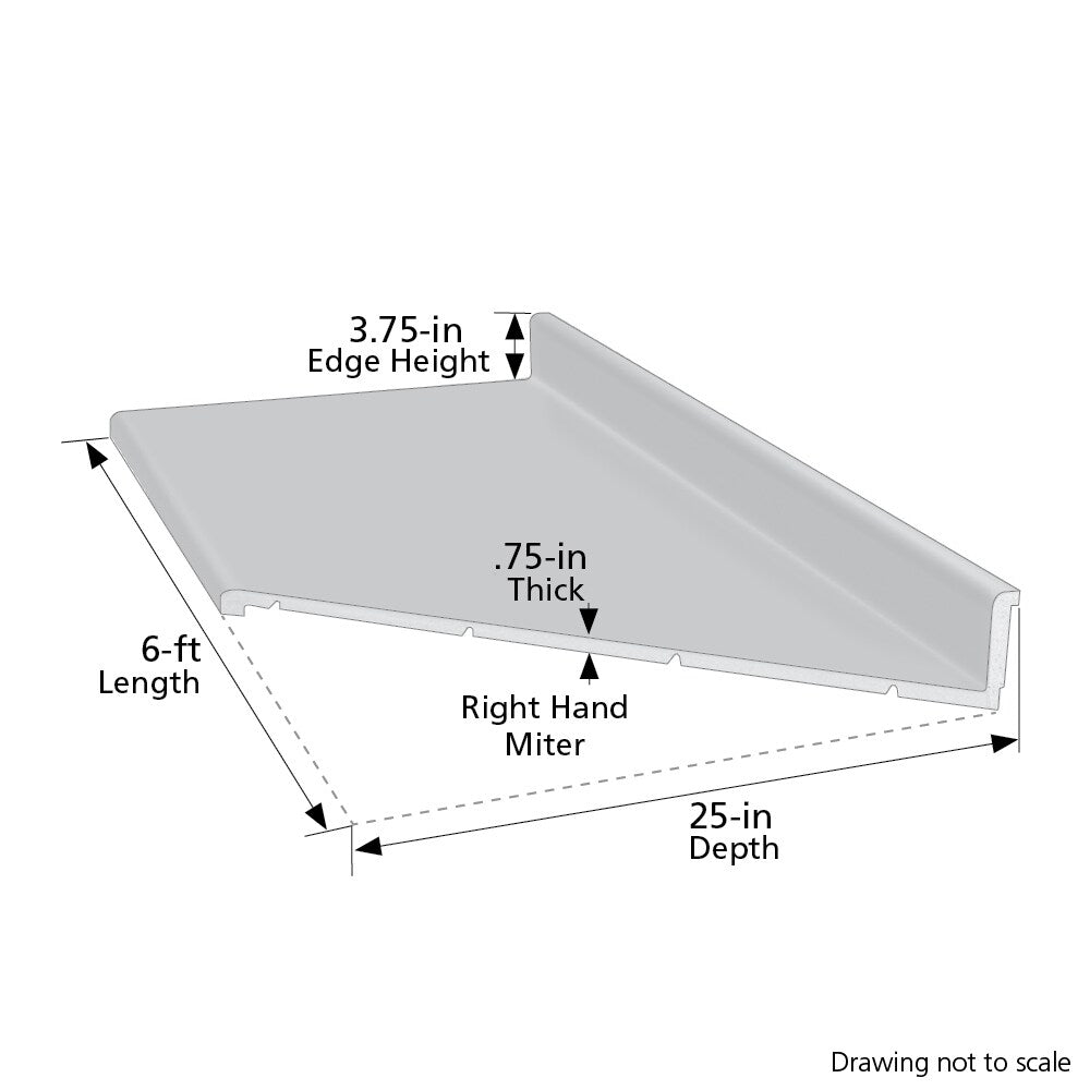 VT Dimensions Wilsonart 6-ft Toffee di Pesco Right-Hand Miter-Cut Laminate Kitchen Countertop with Integrated Backsplash