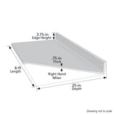 VT Dimensions Wilsonart 6-ft Toffee di Pesco Right-Hand Miter-Cut Laminate Kitchen Countertop with Integrated Backsplash