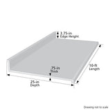VT Dimensions Wilsonart 10-ft Toffee Di Pesco Straight Laminate Kitchen Countertop
