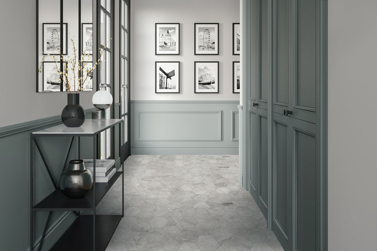 Satori Regent Argento 8-in x 10-in Matte Porcelain Hexagon Floor and Wall Tile (0.44-sq. ft/ Piece)