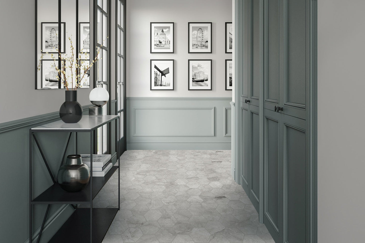 Satori Regent Argento 8-in x 10-in Matte Porcelain Hexagon Floor and Wall Tile (0.44-sq. ft/ Piece)