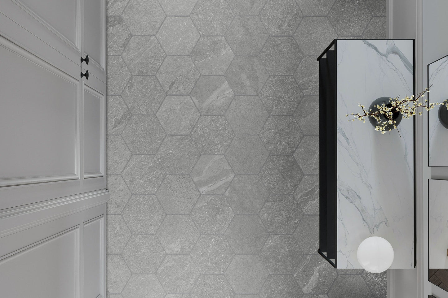 Satori Gios Obsidian 8-in x 10-in Matte Porcelain Hexagon Floor and Wall Tile (0.44-sq. ft/ Piece)