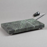 Natural Green Marble Stone 5 in. L x 8 in. W Cheese Slicer, Butter Cutter with Replacement Wire