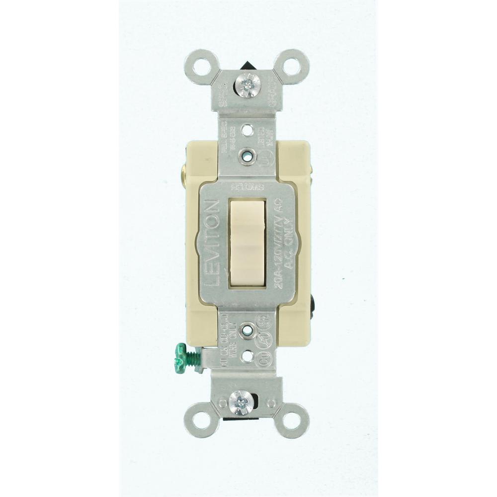 20 Amp 4-Way Preferred Toggle Switch, White - Super Arbor
