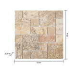 Satori Scabos 12-in x 12-in Tumbled Natural Stone Brick Look Mosaic Floor and Wall Tile (1-sq. ft/ Piece)