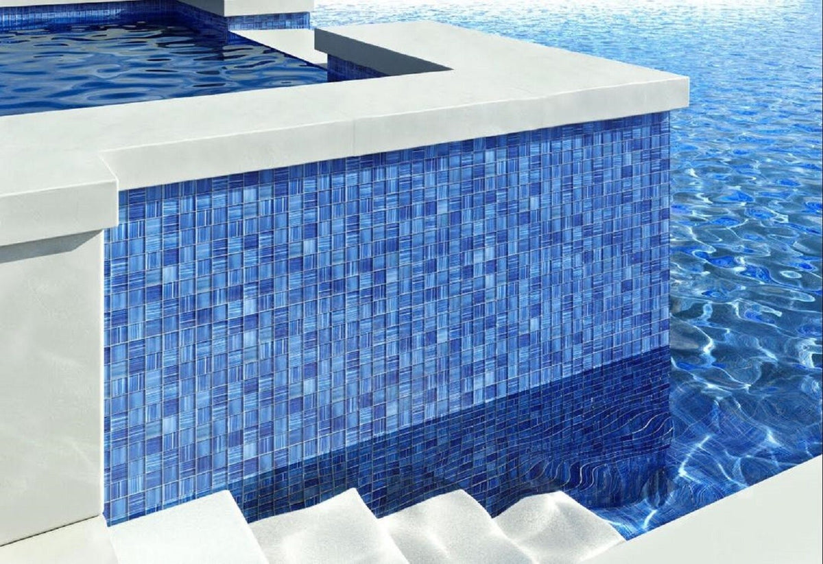 Apollo Tile (Sample) Floor and Wall Tile Blue 4-in x 4-in Polished Glass Floor and Wall Tile