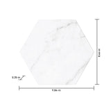Satori Regent Carrara Nevoso 8-in x 10-in Matte Porcelain Hexagon Floor and Wall Tile (0.44-sq. ft/ Piece)