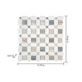 Satori Palissandro Thassos 12-in x 12-in Polished Natural Stone Look Mosaic Floor and Wall Tile (0.95-sq. ft/ Piece)