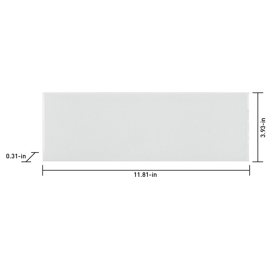 Satori Hudson Mist 4-in x 12-in Glossy Ceramic Subway Wall Tile (0.32-sq. ft/ Piece)