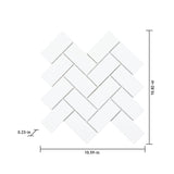 Satori Hudson 11-in x 11-in Glossy Porcelain Subway Mosaic Wall Tile (0.79-sq. ft/ Piece)