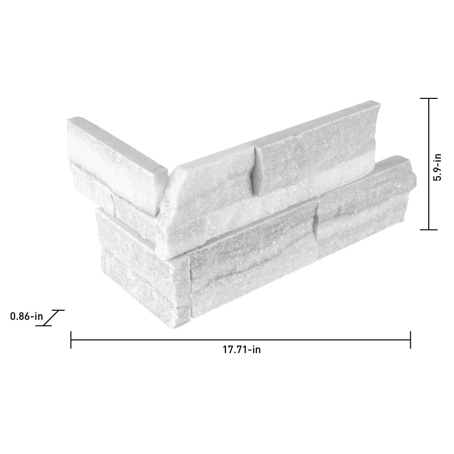 Satori Summit Ice Ledgestone 6-in x 18-in Natural Stone Look Wall Tile (3.66-sq. ft/ Carton)