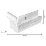 Satori Summit Ice Ledgestone 6-in x 12-in Natural Stone Marble Look Wall Tile (0.48-sq. ft/ Piece)