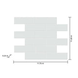 Satori Hudson Mist 12-in x 12-in Glossy Porcelain Subway Mosaic Wall Tile (0.94-sq. ft/ Piece)