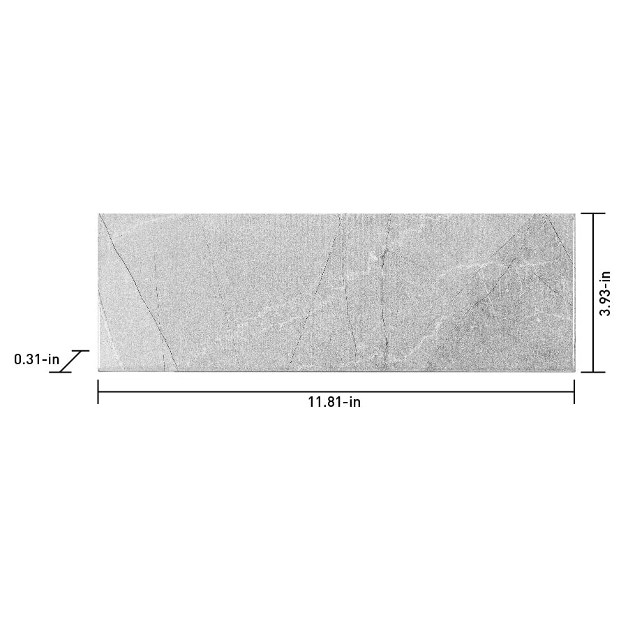 Satori Regent Paladium 4-in x 12-in Glossy Ceramic Marble Look Wall Tile (0.32-sq. ft/ Piece)