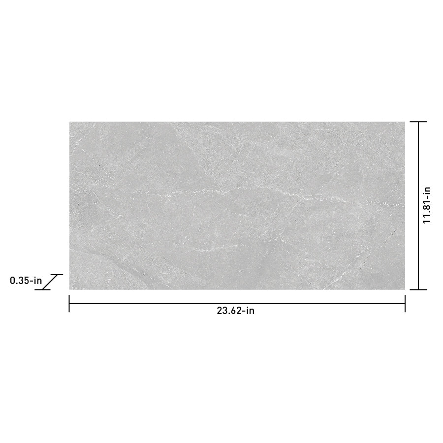 Satori Palisade Grigio 12-in x 24-in Polished Porcelain Marble Look Floor and Wall Tile (1.94-sq. ft/ Piece)