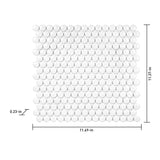 Satori Hudson Brilliant White 12-in x 12-in Glossy Porcelain Mosaic Wall Tile (0.9-sq. ft/ Piece)