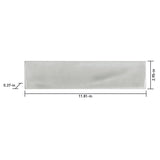 Satori Avenue 3 x 12 in Slate Gray Glossy Pressed Ceramic Wall Tile