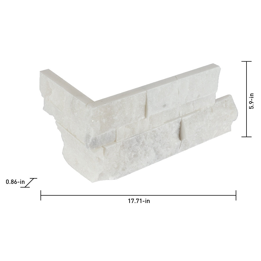 Satori Northern Arctic Ledgestone 6-in x 12-in Natural Stone Marble Look Wall Tile (0.48-sq. ft/ Piece)